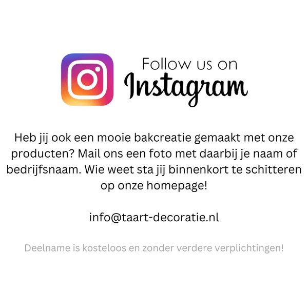 Volg TaartDecoratie.NL op Instagram
