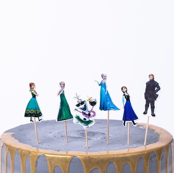 Cupcake Decoratie Disney Frozen Taarttopper Kokosnoot 12 stuks