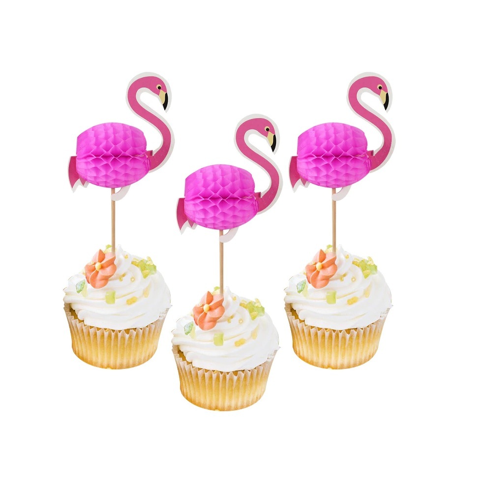 aus Papier Deko Picker Party Kuchen Toppers Flamingo Cupcake Picks 