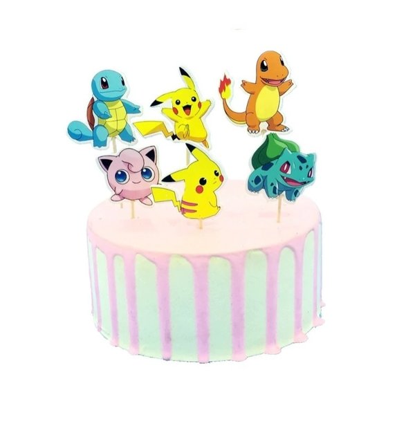 Cupcake Decoratie Pokémon Taarttopper Pikachu 12 stuks