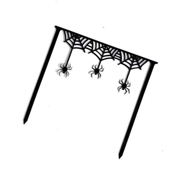 Taart Decoratie Halloween Taarttopper Spinnenweb Spin Zwart