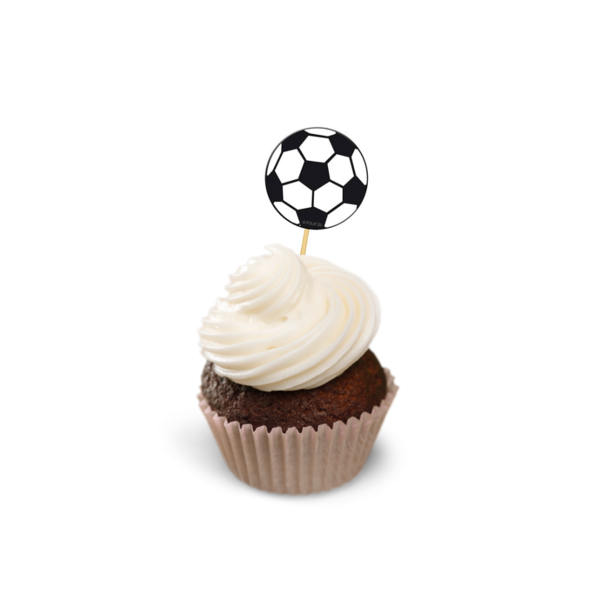 Cupcake Decoratie Voetbal Taarttopper 20 stuks