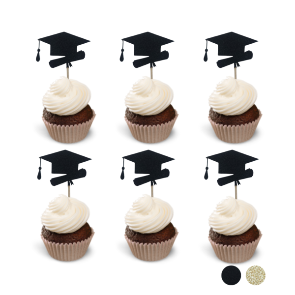 Cupcake Deko Abschluss Cake Topper Diplom 6 Stück